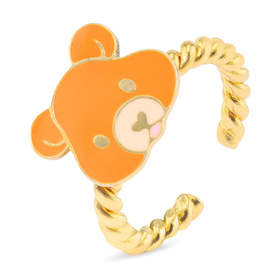Auf dem Bild zu sehen ist ein Damen Ring mit Bär aus...