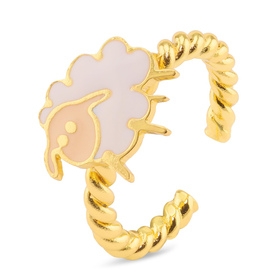 Auf dem Bild zu sehen ist ein Damen Ring mit Schaf aus...