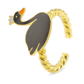 Auf dem Bild zu sehen ist ein Damen Ring mit Schwan aus...
