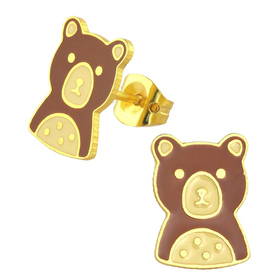 Auf dem Bild zu sehen sind Kinder Ohrringe Teddy Bär...