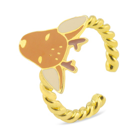 Auf dem Bild zu sehen ist ein Damen Ring mit Hirsch aus...