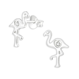 Flamingo Kinder Ohrringe aus 925 Silber
