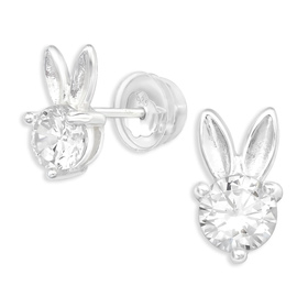 Hasen Kinder Ohrringe aus 925 Silber