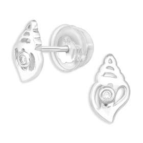 Muschel Kinder Ohrringe aus 925 Silber