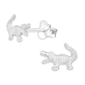 Krokodil Ohrringe aus 925 Silber