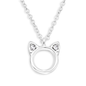 Katzen Halskette aus 925 Silber