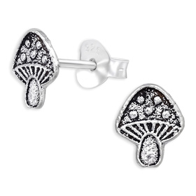 Pilz Ohrringe aus 925 Silber