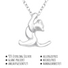 Das Bild mit Beschreibung zeigt eine Damen Kette mit Katze Anhänger aus 925 Sterling Silver echt Silber mit 45cm länge