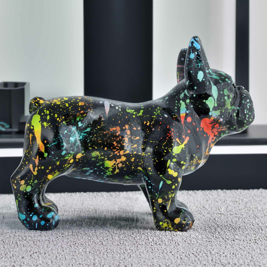 Design Figur Französische Bulldogge Deko Haus Garten Hund Statue