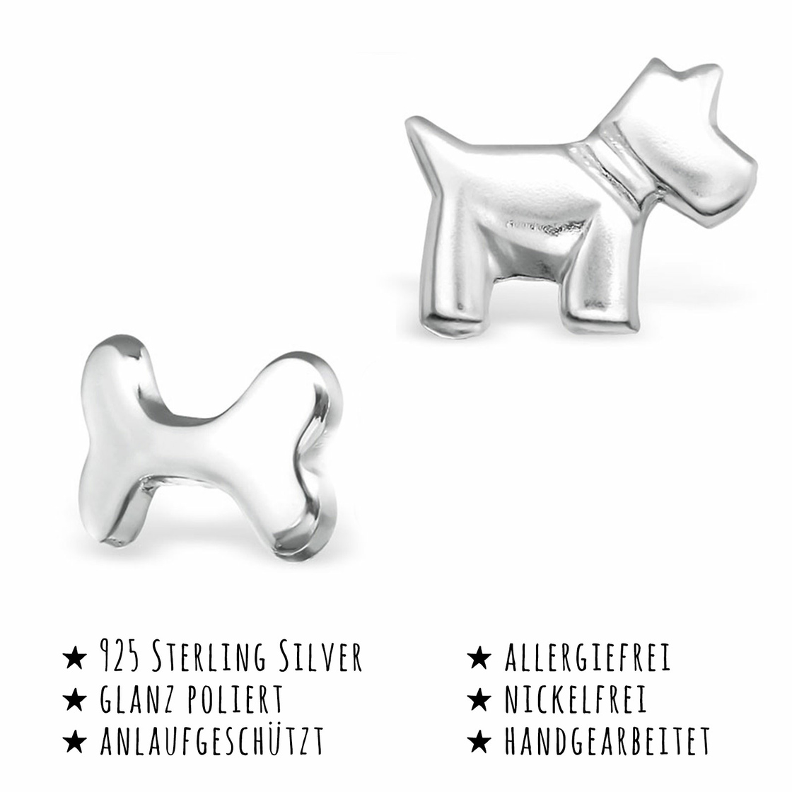 Hunde Ohrringe Sterling Silber online kaufen | Monkimau, 14,90 €