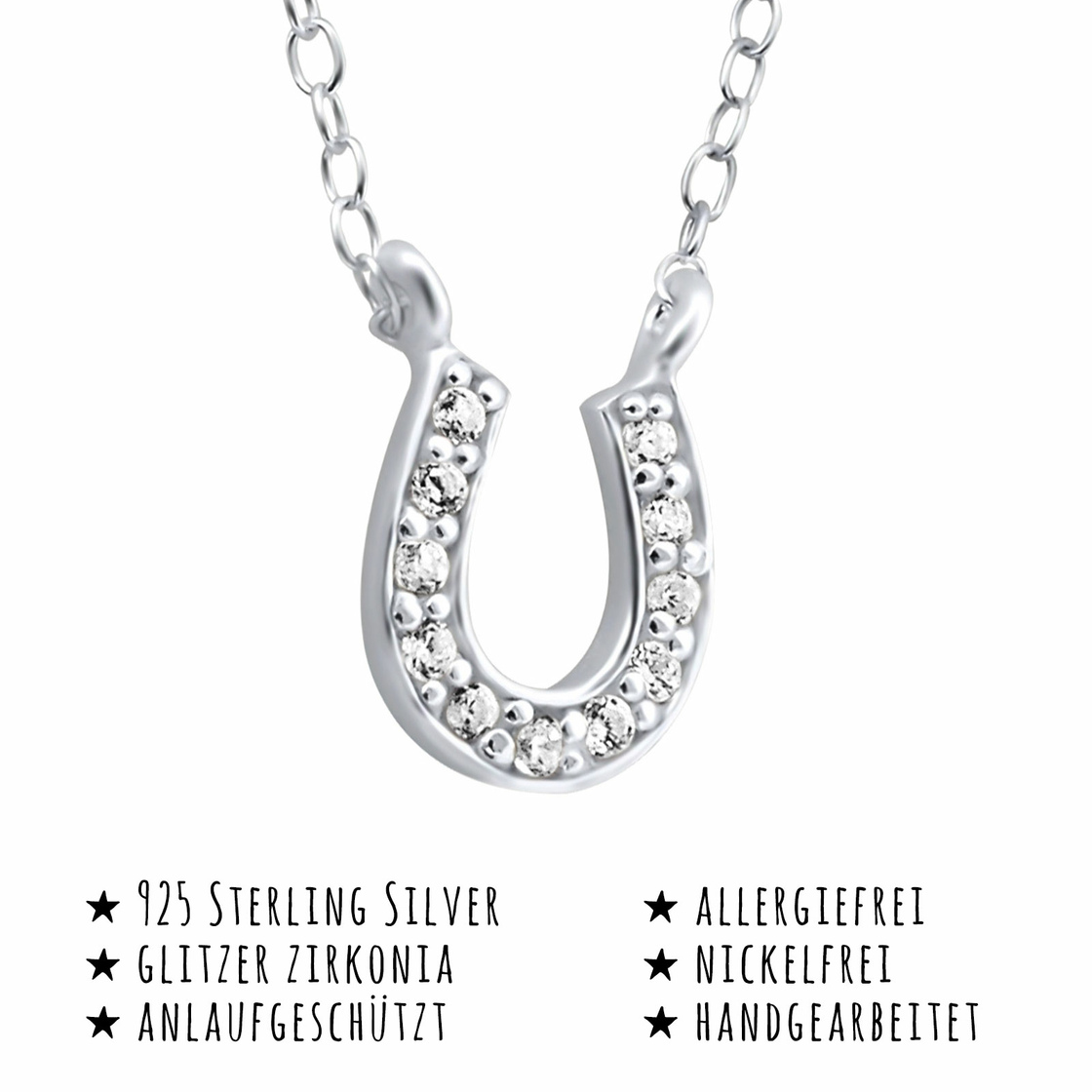 Hufeisen Halskette 925 Silber 34,90 kaufen | online Monkimau, €
