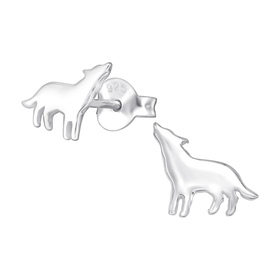 Auf dem Bild zu sehen sind Kinder Ohrringe Wolf...