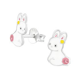 Auf dem Bild zu sehen sind Kinder Ohrringe Hase Kaninchen...