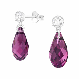 Briollette Sterling Silber Ohrringe mit Zirkonia und...