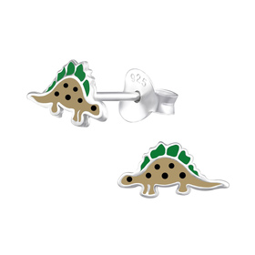 Auf dem Bild zu sehen sind Kinder Ohrringe Dino Saurier...