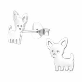 Chihuahua Hunde Ohrringe aus 925 Silber