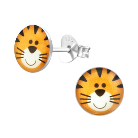 Auf dem Bild zu sehen sind Kinder Ohrringe Tiger...