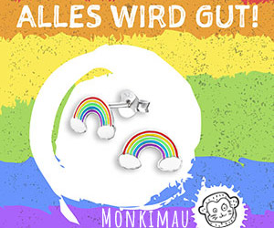 Kinderohrstecker mit buntem Regenbogenmotiv aus 925er Silber  stilvoller und sicherer Schmuck fr Kinder.